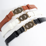 Alloy Buckle PU Leather Belt.