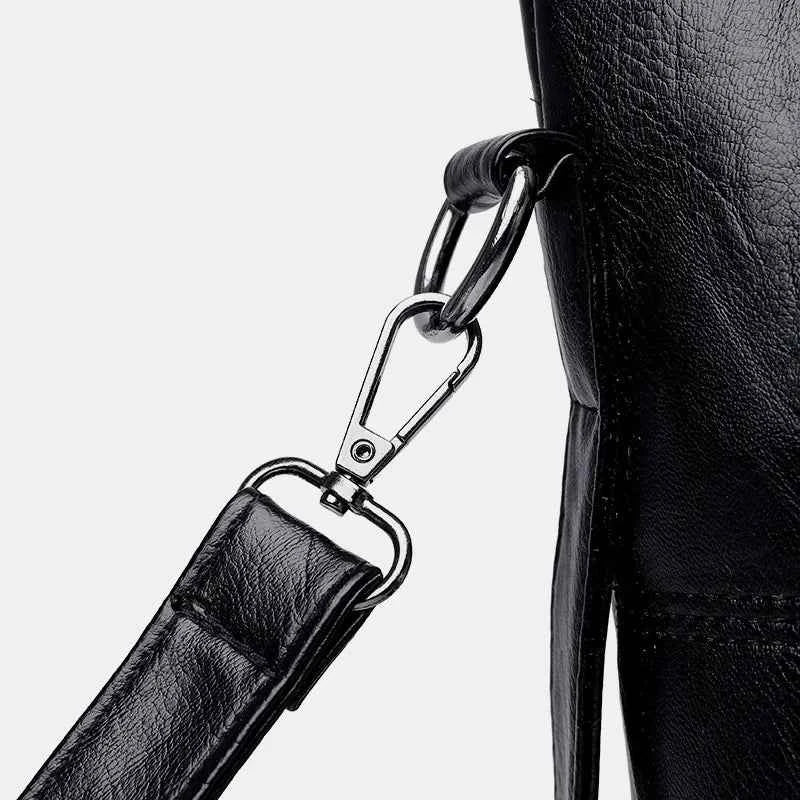 PU Leather Medium Handbag.