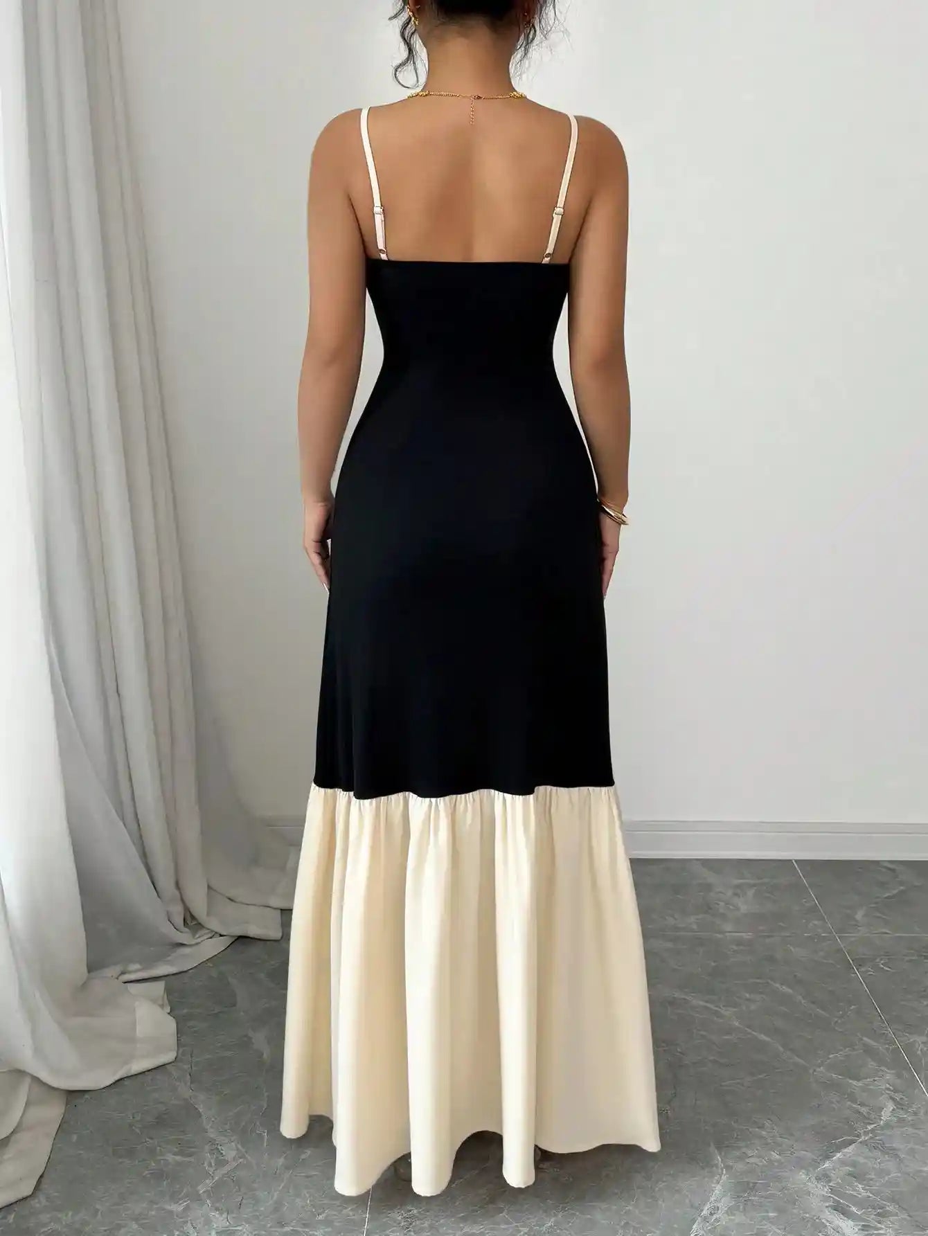 Color Block Maxi Cami Dress.