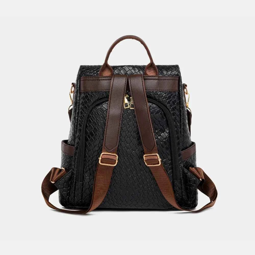 Large PU Leather Backpack Bag.