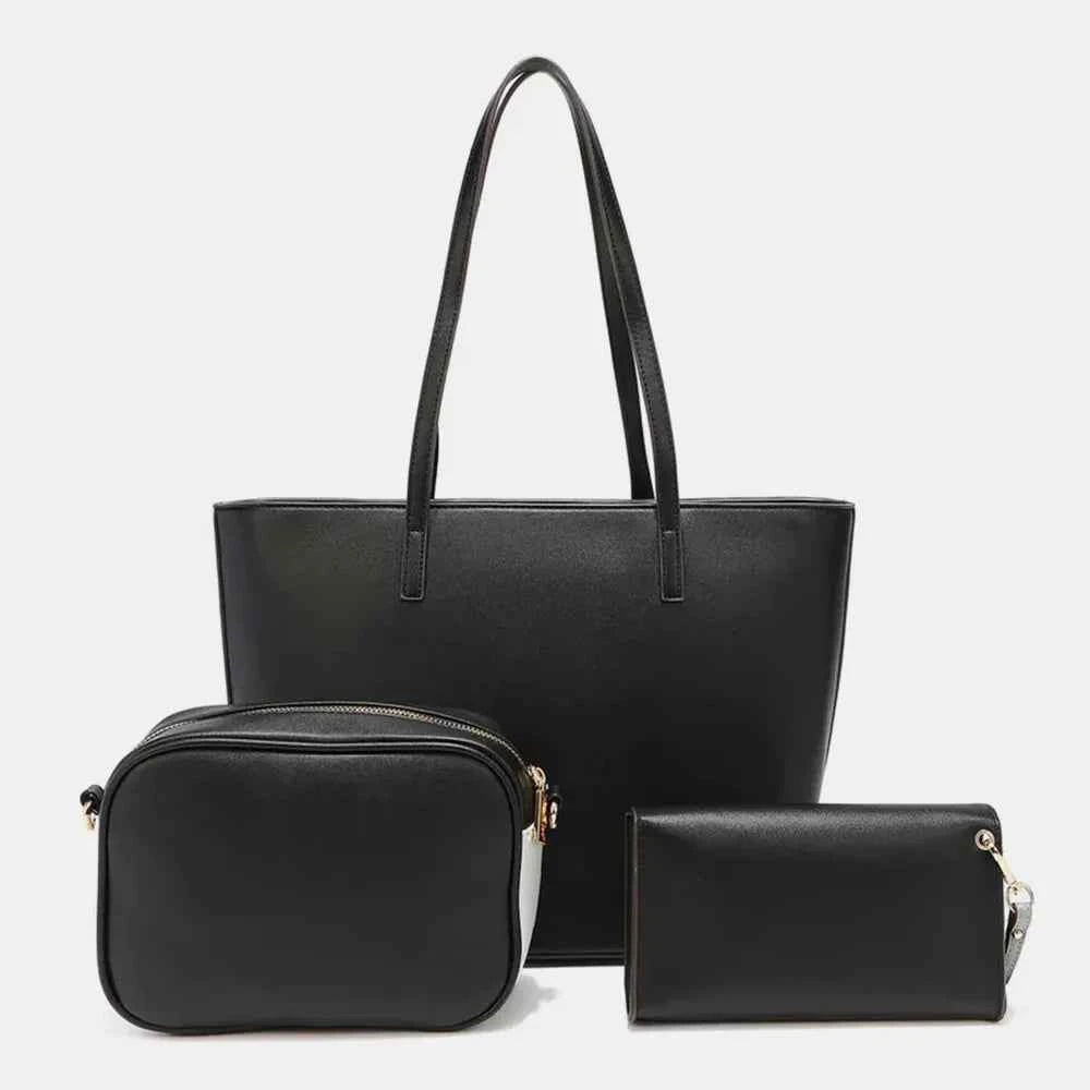 Nicole Lee USA 3-Piece Color Block Handbag Set.