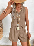 Notched Tank and Shorts Set - EBYNN