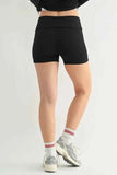 MONO B Ribbed Foldover Waist Shorts.
