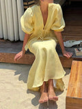 Lace-Up Tie Front Peplum Top and Skirt Set.
