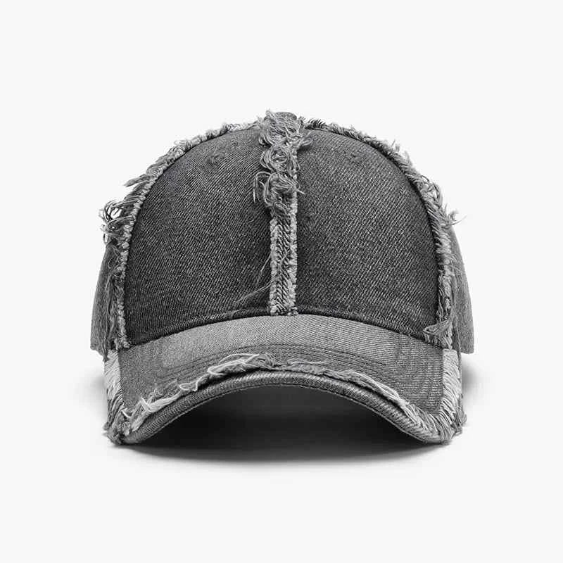 Raw Hem Cotton Baseball Cap.