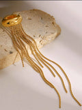 18K Gold-Plated Fringe Earrings.