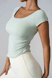 Round Neck Short Sleeve Active T-Shirt.