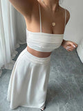 Square Neck Cami and Maxi Skirt Set.