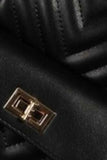 Fame Faux Leather Quilted Crossbody Sling Bag.