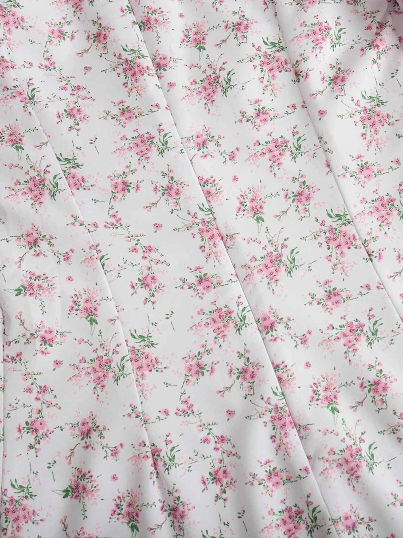 Floral Print Short Sleeve Dress.