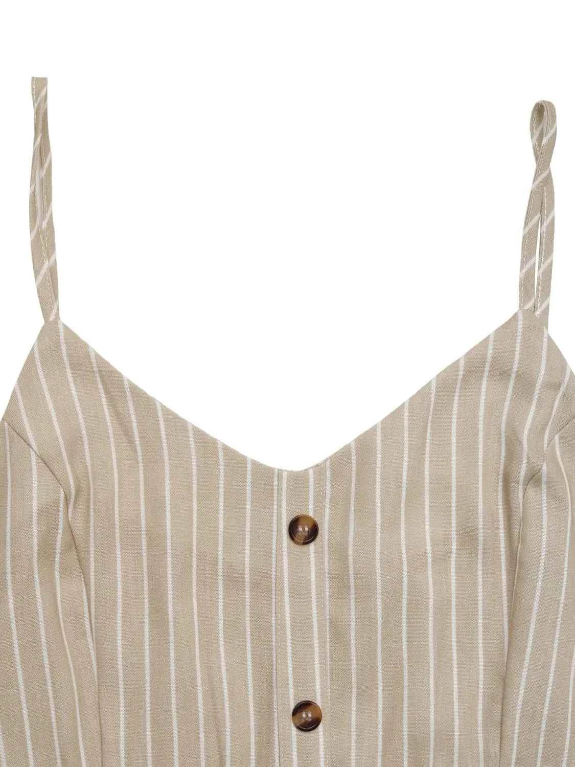 Striped V-Neck Cami Dress.