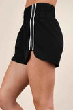 Striped Trim Detail Activewear Shorts.