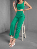 Square Neck Tank and Pants Set.