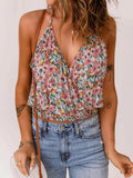 Floral Print Halter Cami Top.