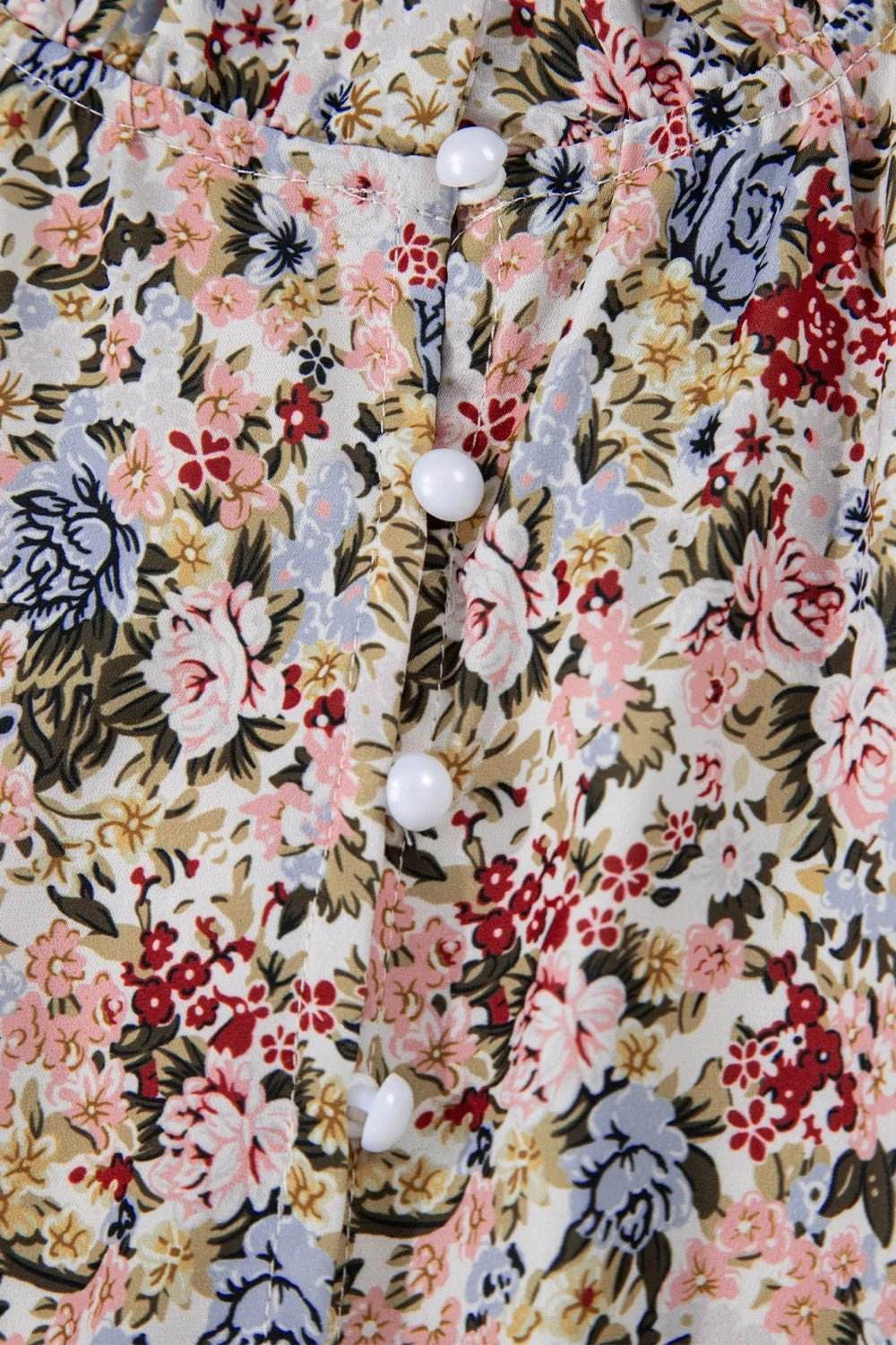 Floral Ruffle Cap Sleeve Blouse for Effortless Style - EBYNN