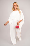 Batwing Top & Drawstring Wide Leg Trousers Co-ord Set.