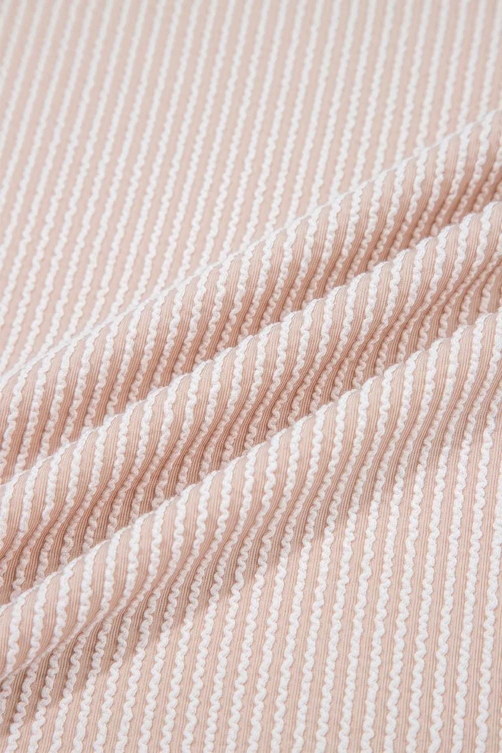 Leopard Trim Ribbed T-Shirt for Stylish Everyday Wear - EBYNN