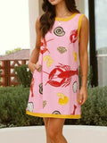 Lobster Print Sleeveless Summer Tank Dress.