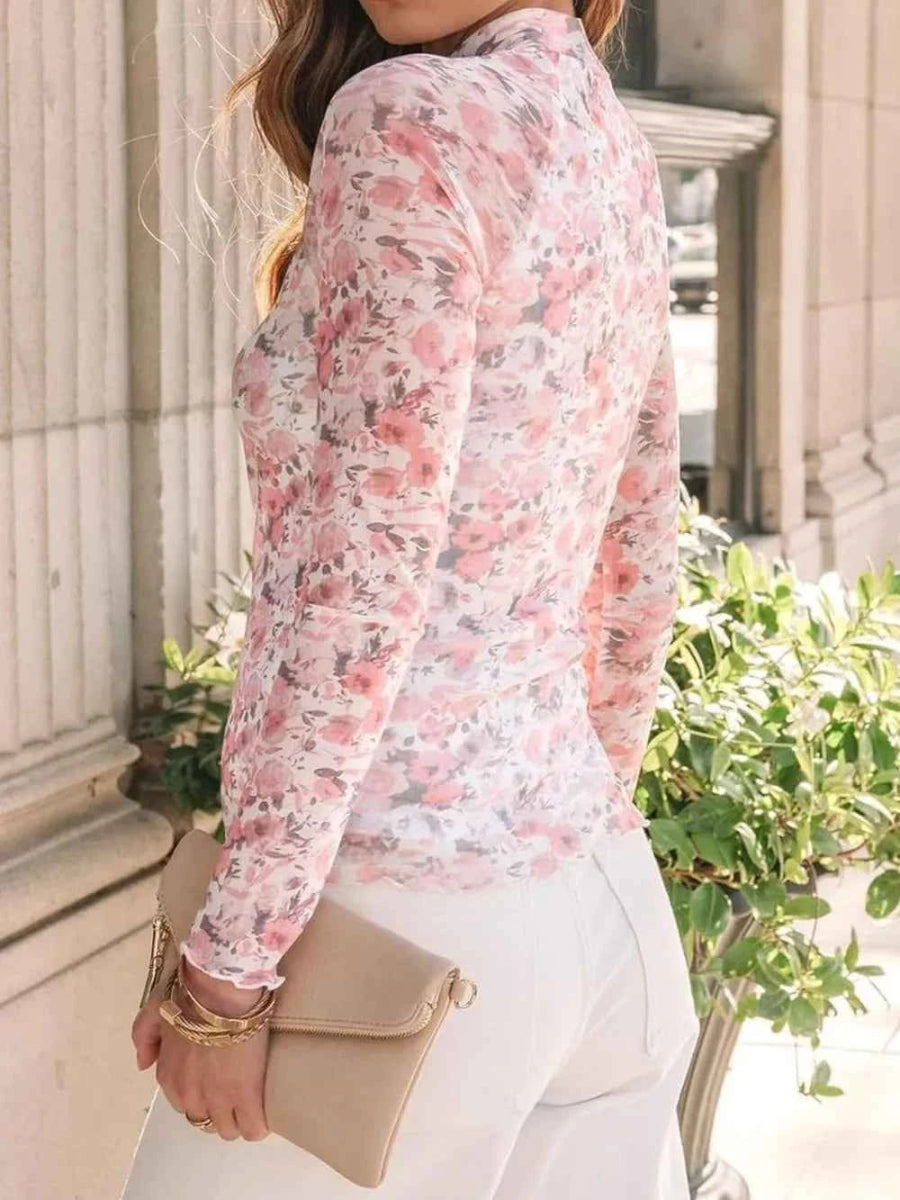 Lovelet Mock Neck Long Sleeve Top.