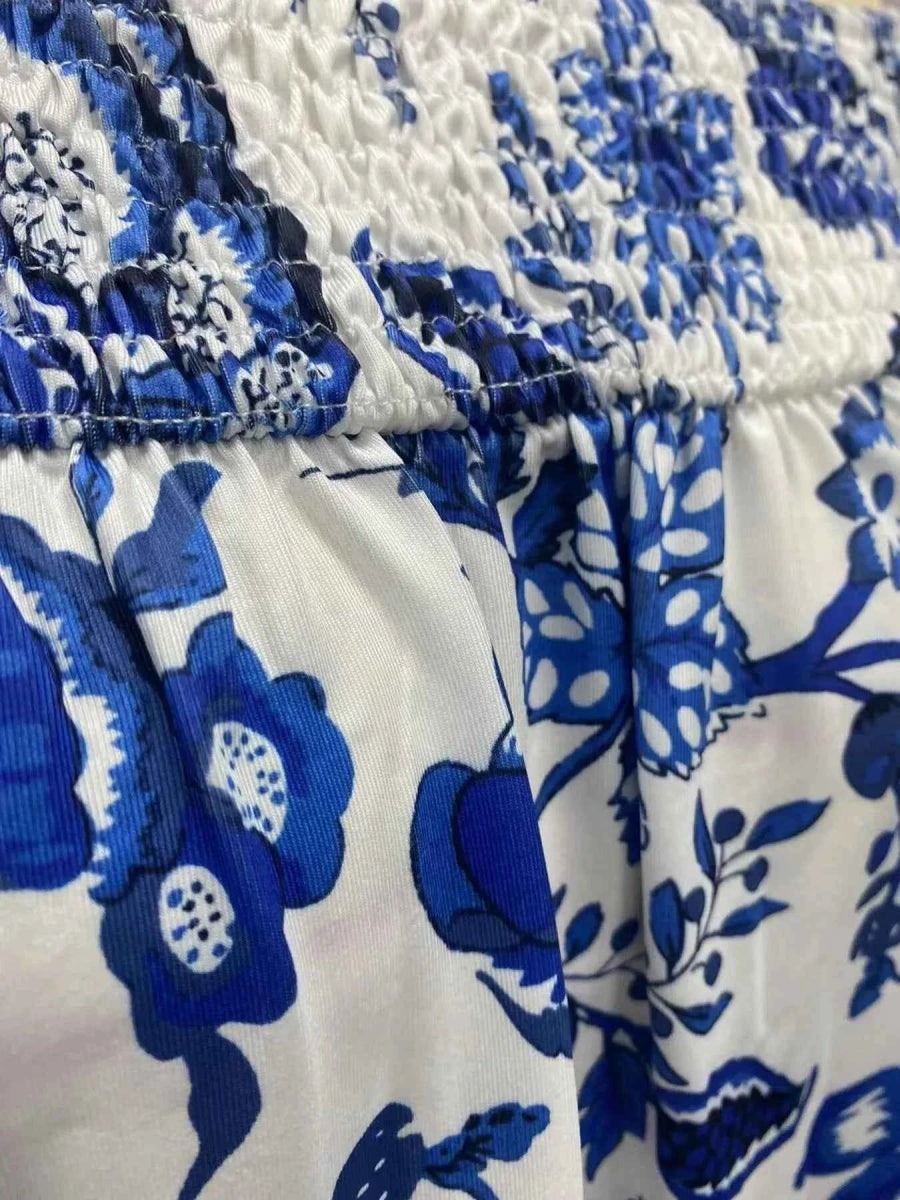 Off-Shoulder Floral Print Blouse.