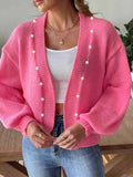 Open Front Drop Shoulder Cardigan.