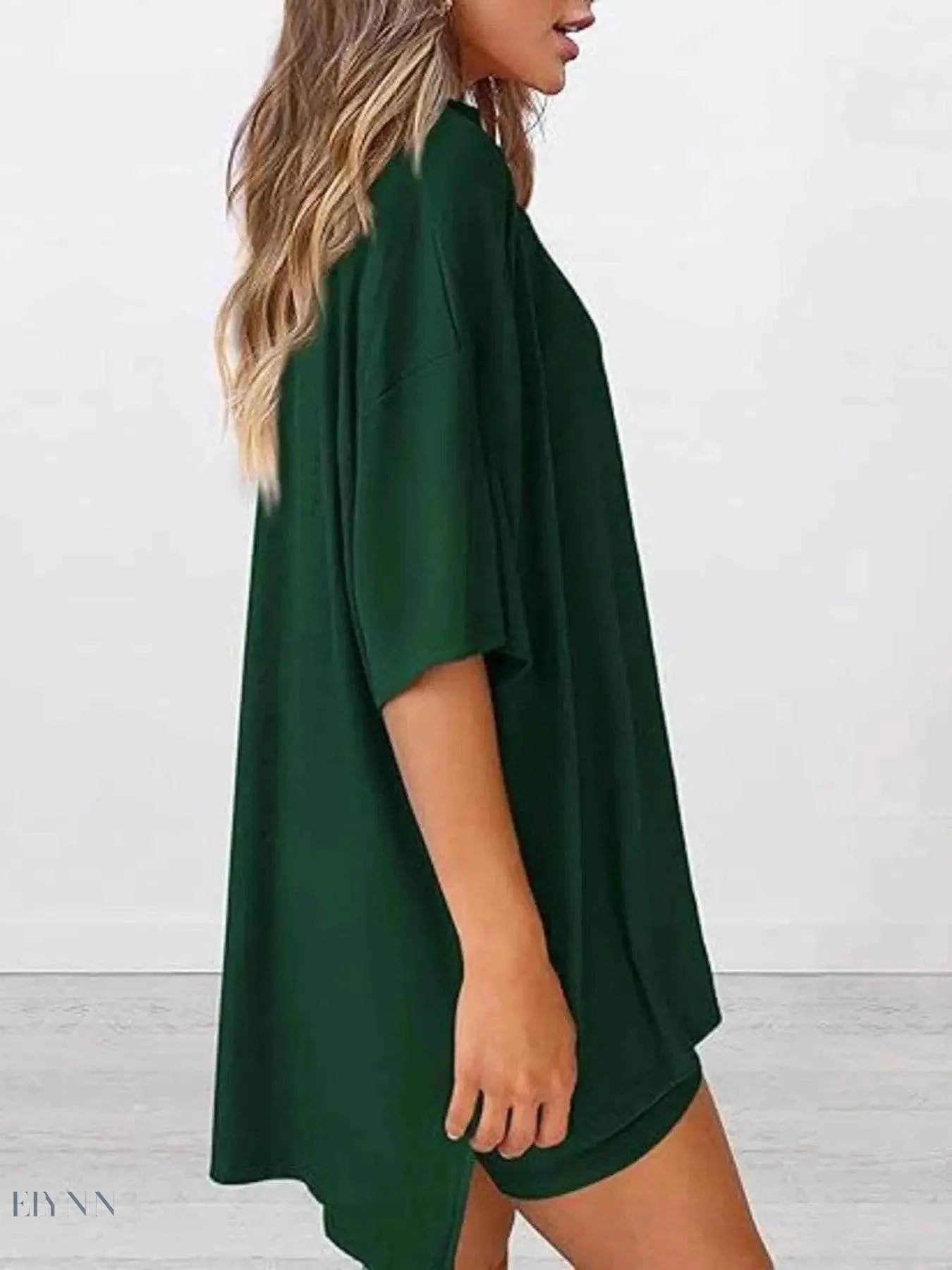 Plus Size Lounge Set for Women - Stylish and Comfortable Olive Outfit for Ultimate Relaxation - EBYNN
