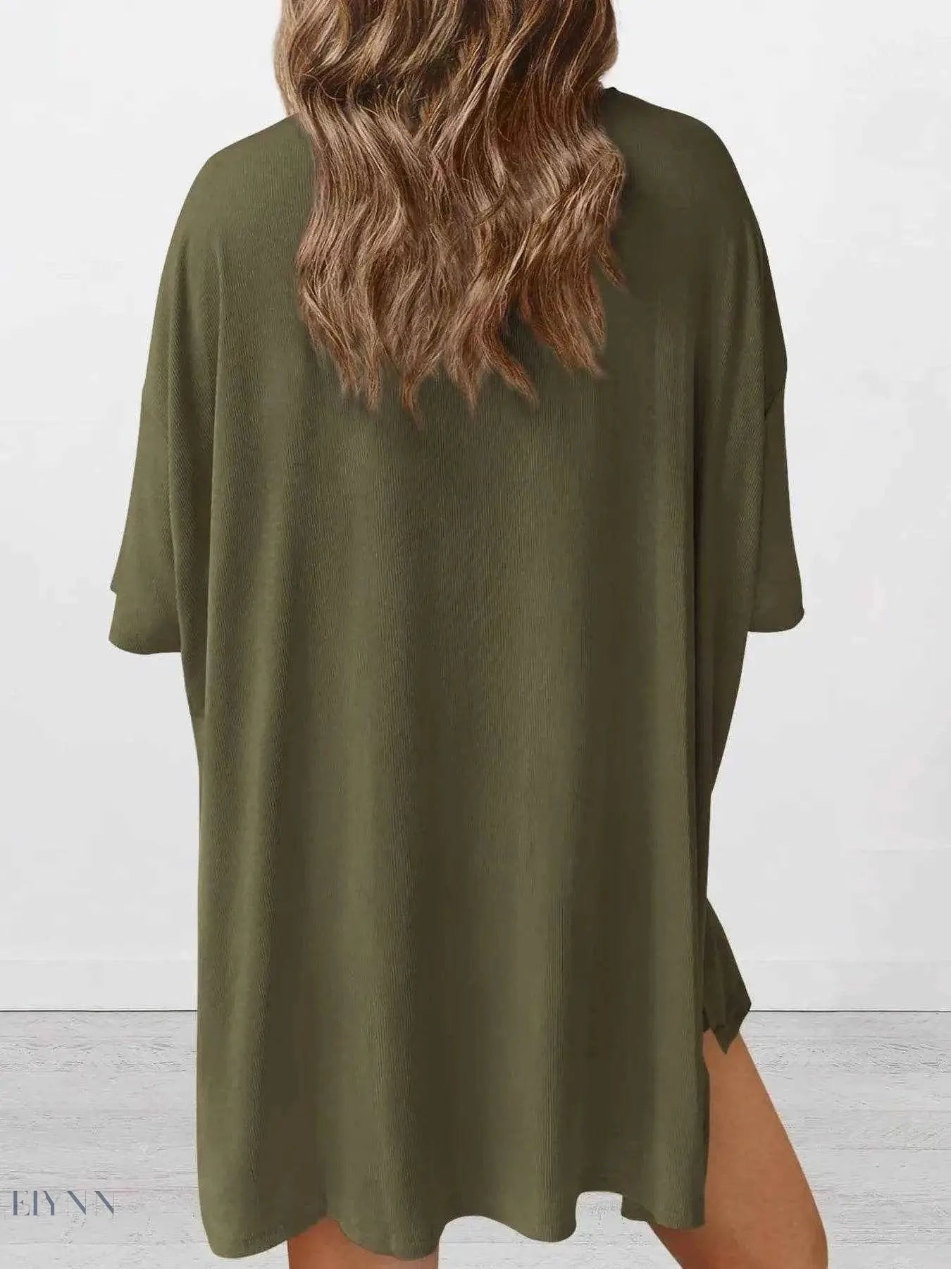 Plus Size Lounge Set for Women - Stylish and Comfortable Olive Outfit for Ultimate Relaxation - EBYNN