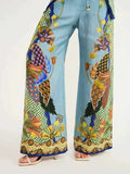 Printed Button Up Shirt and Pants Set.