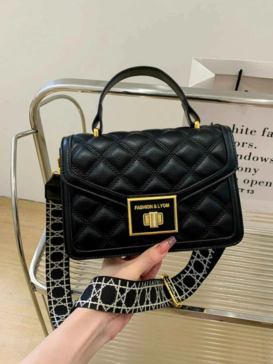 Quilted Adjustable Strap Shoulder Bag.