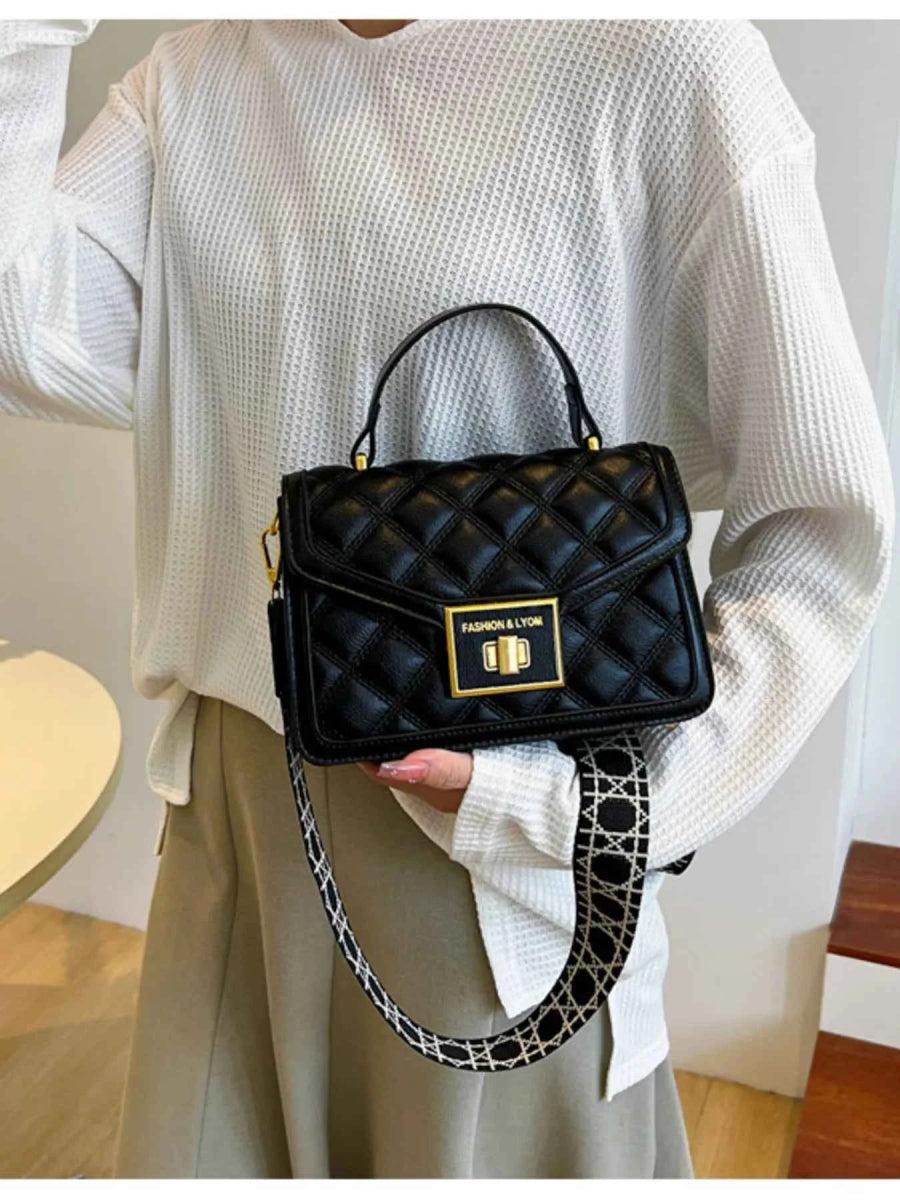 Quilted Adjustable Strap Shoulder Bag.