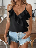 Ruffled Cami Top for Effortless Style and Comfort - EBYNN