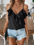 Ruffled Cami Top for Effortless Style and Comfort - EBYNN
