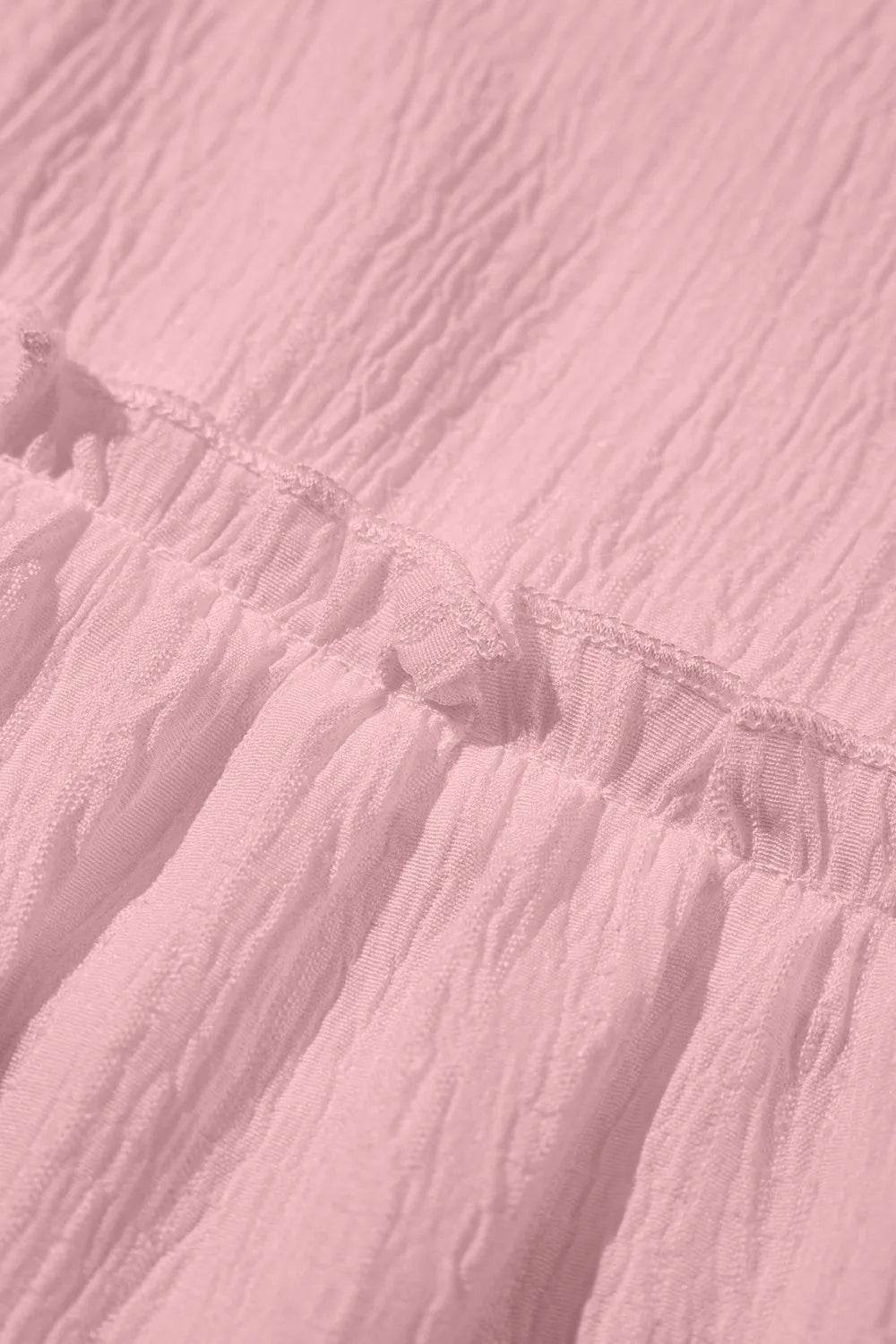 Ruffled V Neck Flutter Top with Stylish Ruffled Trim - EBYNN