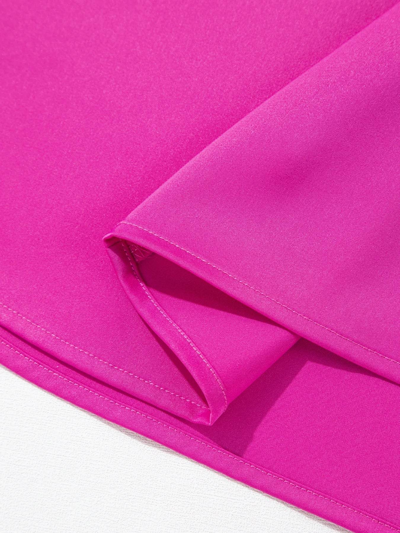 Silky V Neck Blouse with Dolman Sleeves for Effortless Style - EBYNN