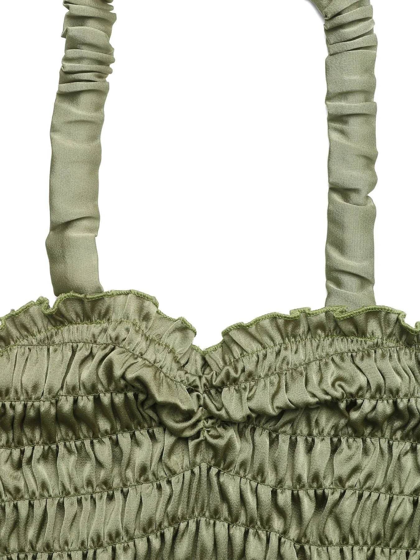 Smocked Halter Neck Cami Top - Stylish Smocked Halter Top for Effortless Chic - EBYNN