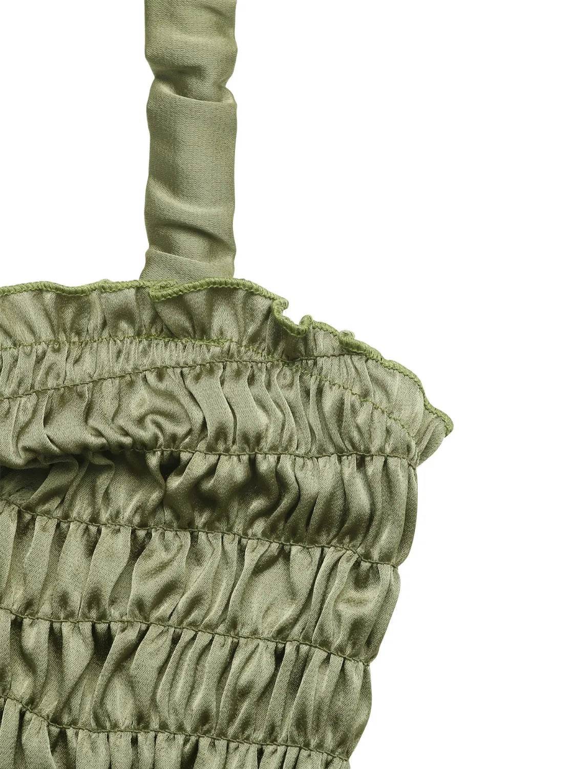 Smocked Halter Neck Cami Top - Stylish Smocked Halter Top for Effortless Chic - EBYNN