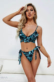 Printed Spaghetti Strap Two-Piece Bikini Set - EBYNN